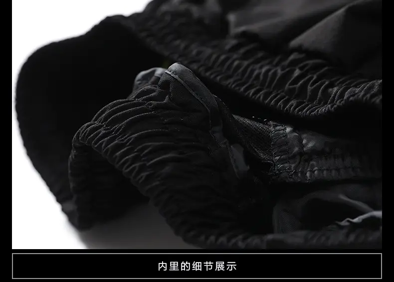 Men Fleece Lined Ankle-Tied Pants Black — feature 22