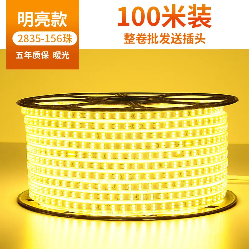 Living room 5730 highlight Double Row high voltage led strip wholesale indoor outdoor 2835 three color light waterproof led strip
