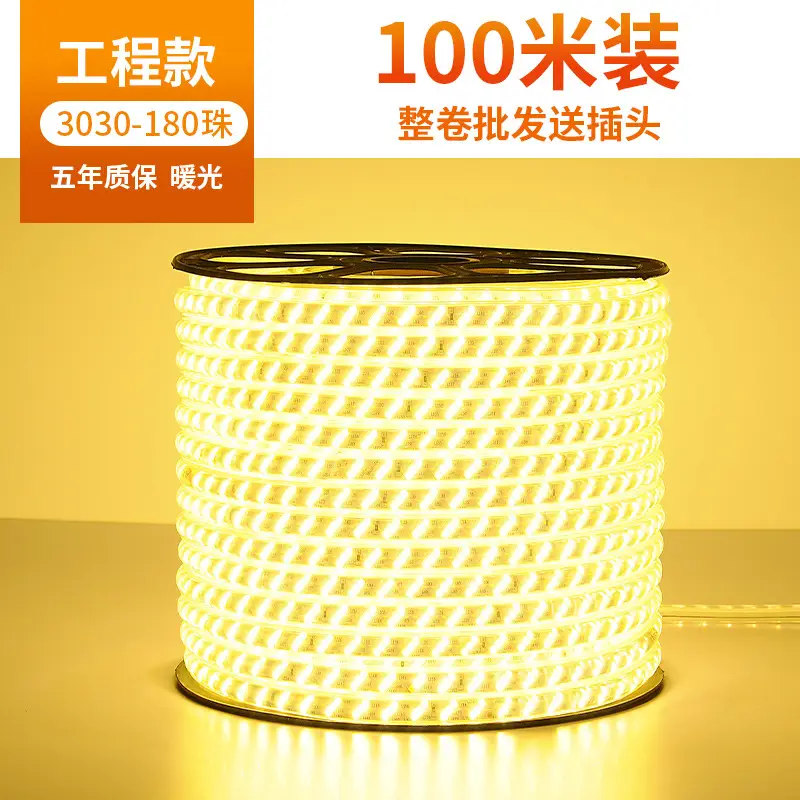 Living room 5730 highlight Double Row high voltage led strip wholesale indoor outdoor 2835 three color light waterproof led strip