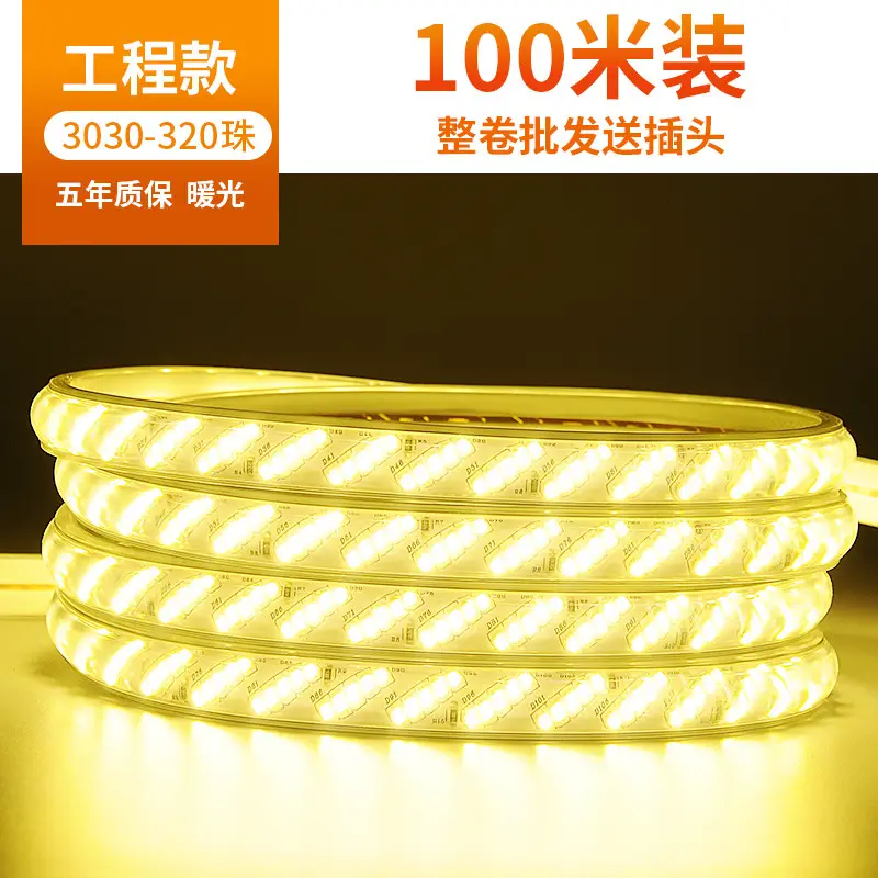 Living room 5730 highlight Double Row high voltage led strip wholesale indoor outdoor 2835 three color light waterproof led strip