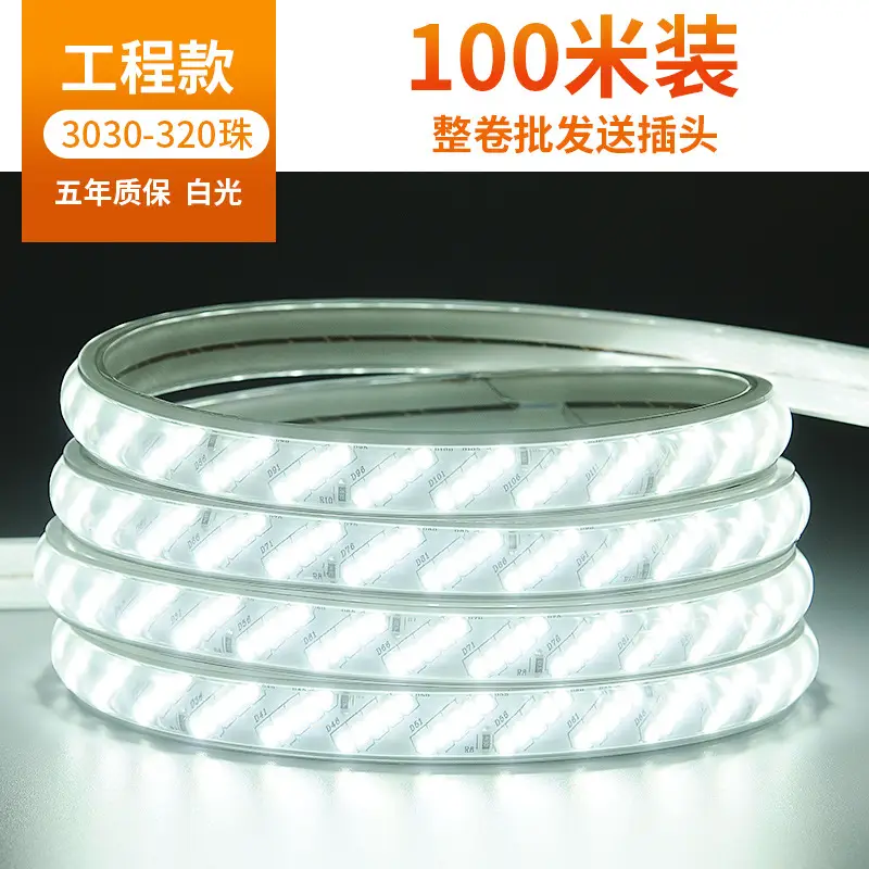 Living room 5730 highlight Double Row high voltage led strip wholesale indoor outdoor 2835 three color light waterproof led strip