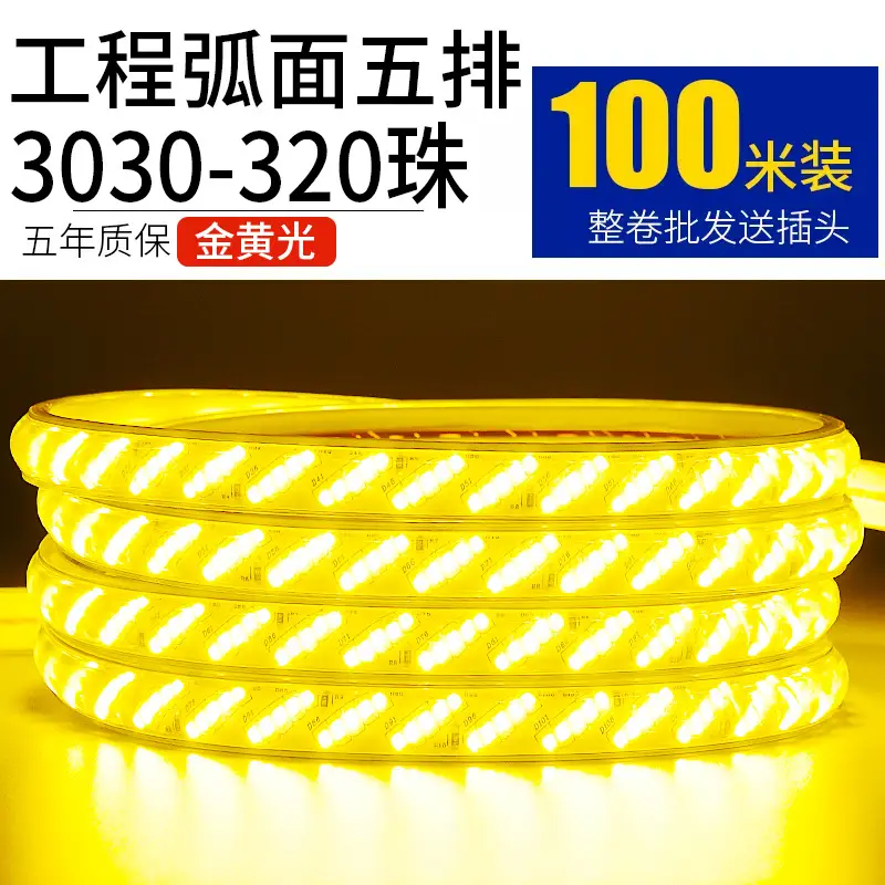 Living room 5730 highlight Double Row high voltage led strip wholesale indoor outdoor 2835 three color light waterproof led strip