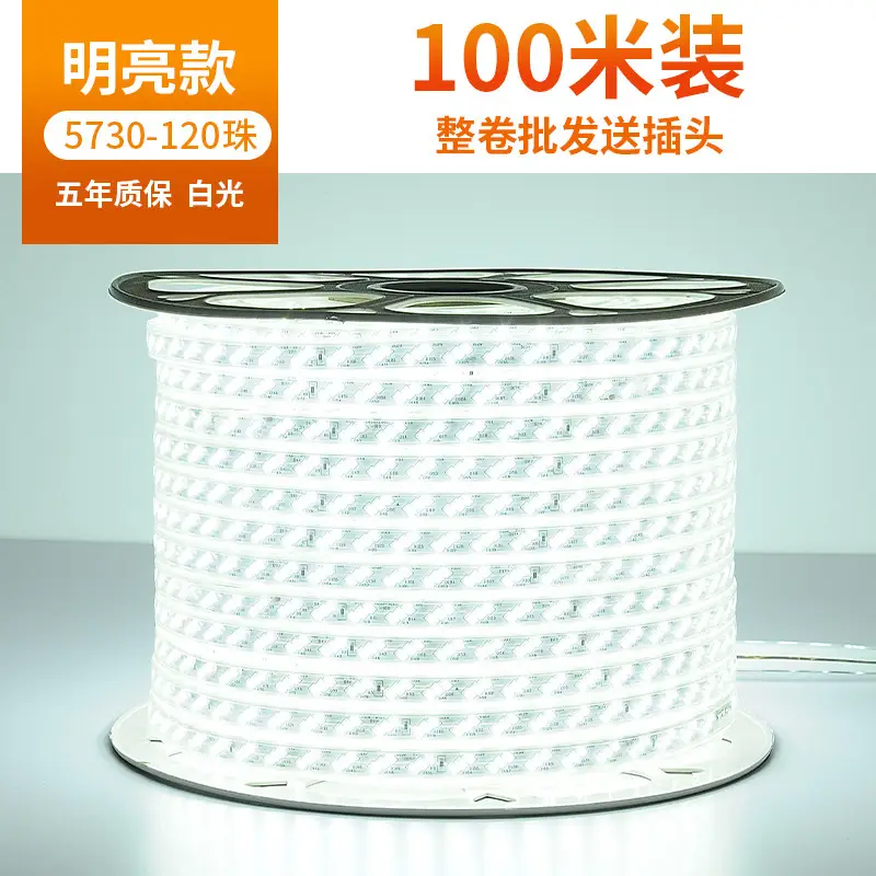 Living room 5730 highlight Double Row high voltage led strip wholesale indoor outdoor 2835 three color light waterproof led strip