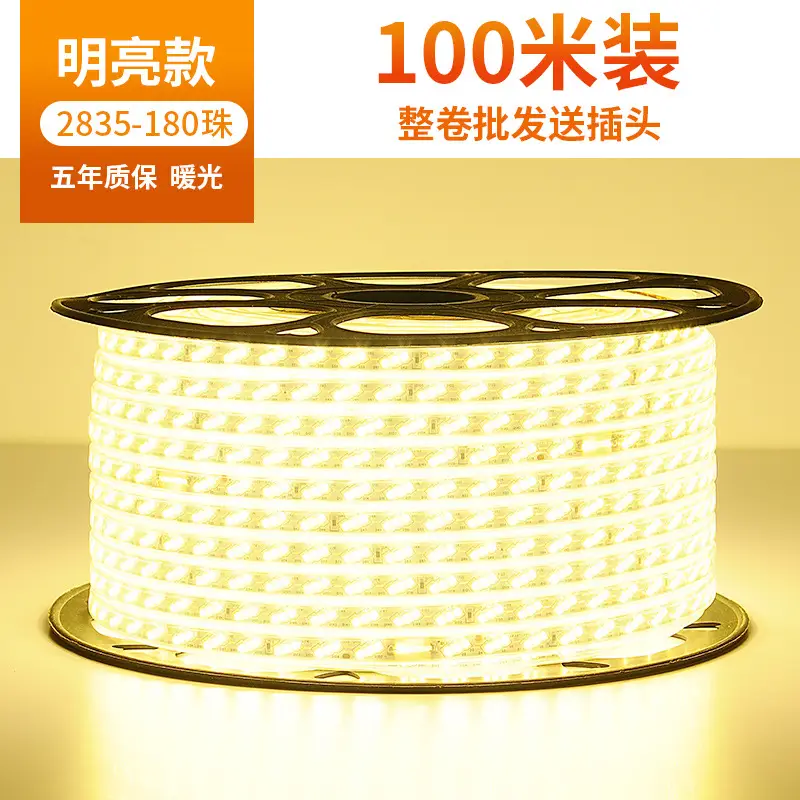 Living room 5730 highlight Double Row high voltage led strip wholesale indoor outdoor 2835 three color light waterproof led strip