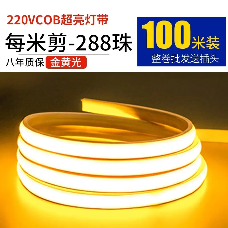 Living room 5730 highlight Double Row high voltage led strip wholesale indoor outdoor 2835 three color light waterproof led strip