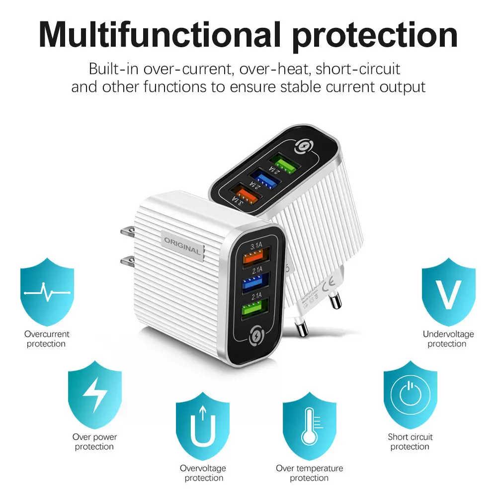 3 USB 2.1 A Smart Travel Charging Head - Image 4