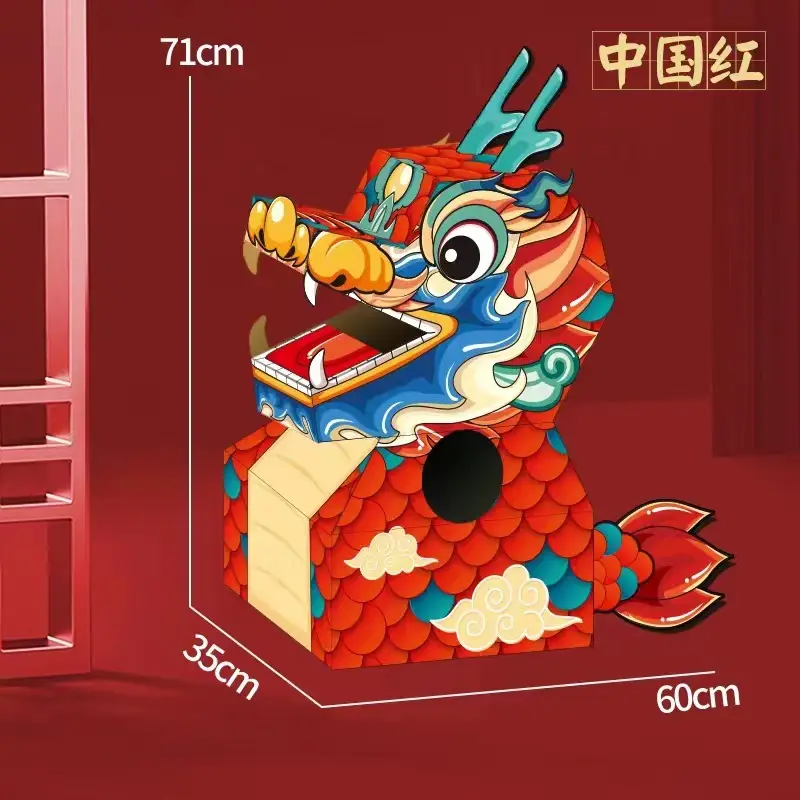 Kids Dragon Head Toy Set Red Yellow DIY Game - Image 13