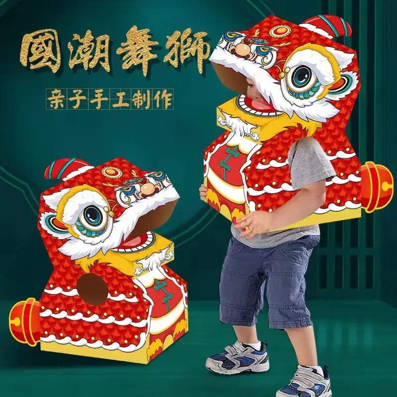Kids Dragon Head Toy Set Red Yellow DIY Game - Image 15
