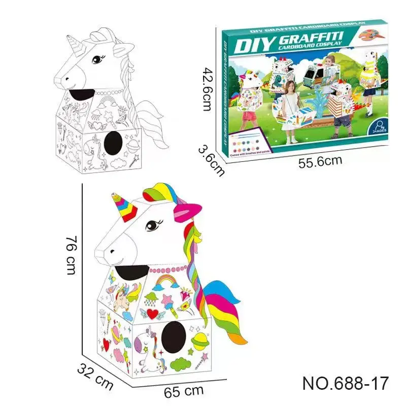 Kids Dragon Head Toy Set Red Yellow DIY Game - Image 23