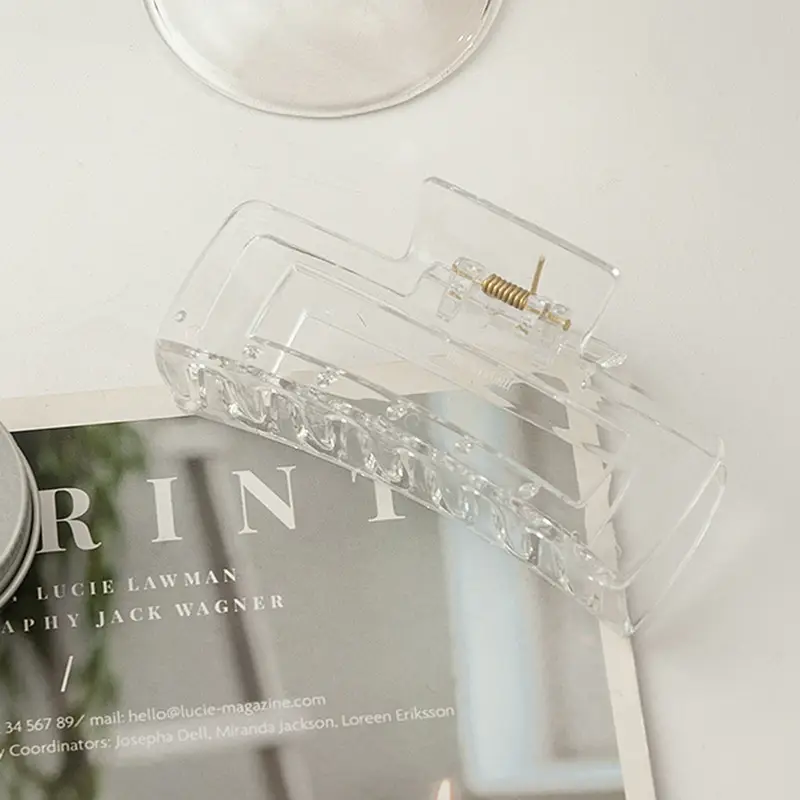 Clear Square Hairpin Clip for Head and Bath - Image 3
