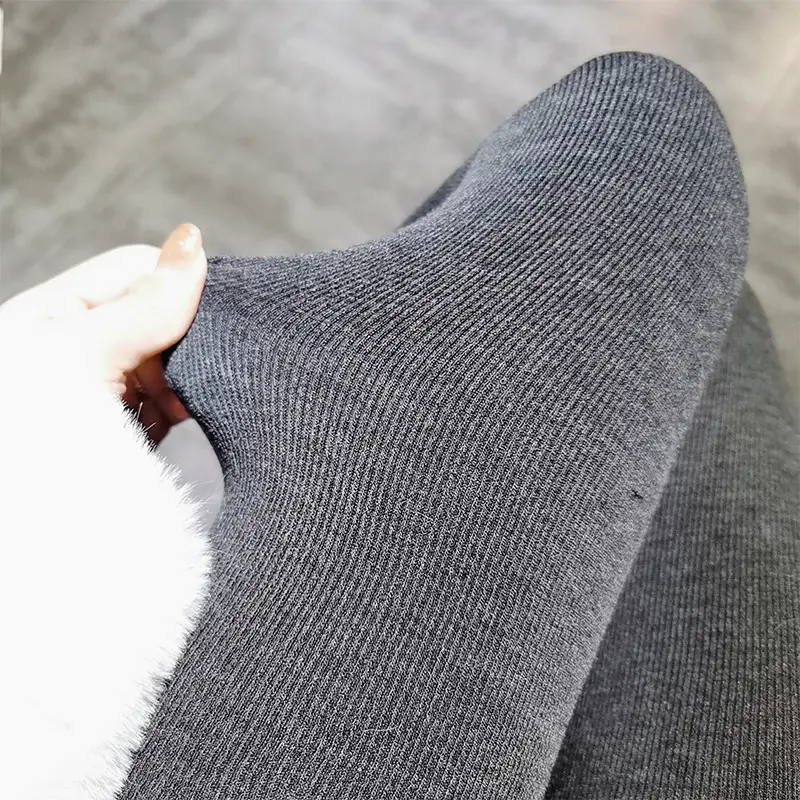 Terry Leggings for Women Faded 4-Stripes Knitted