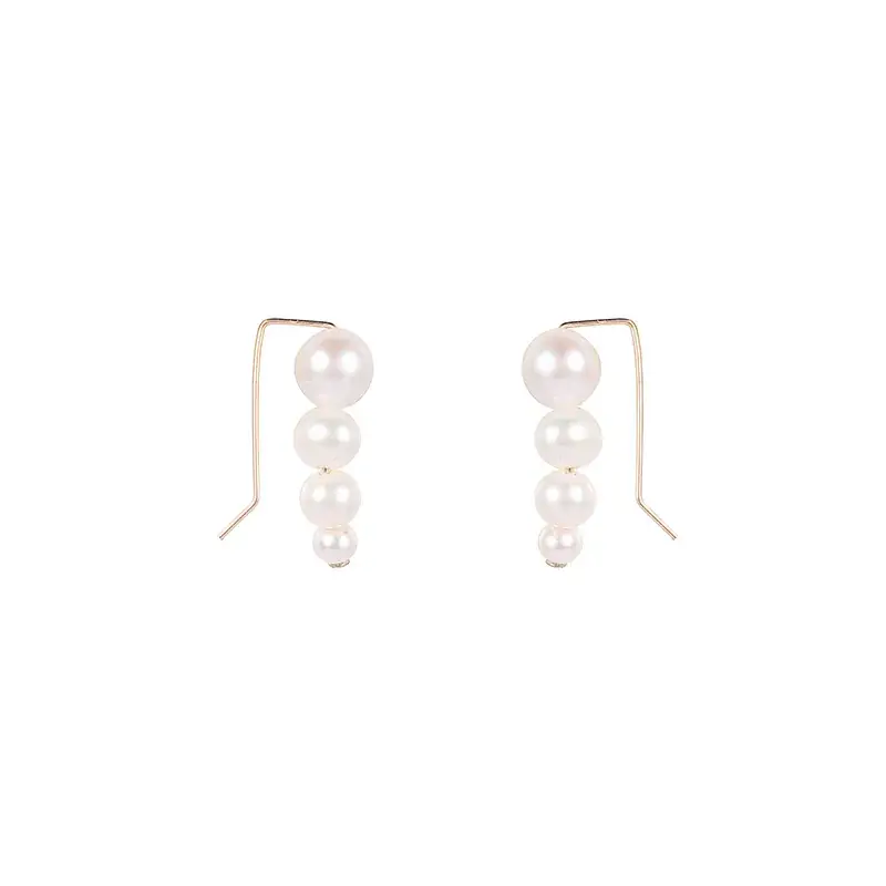 Golden Pearl Earrings for Women's Fashion