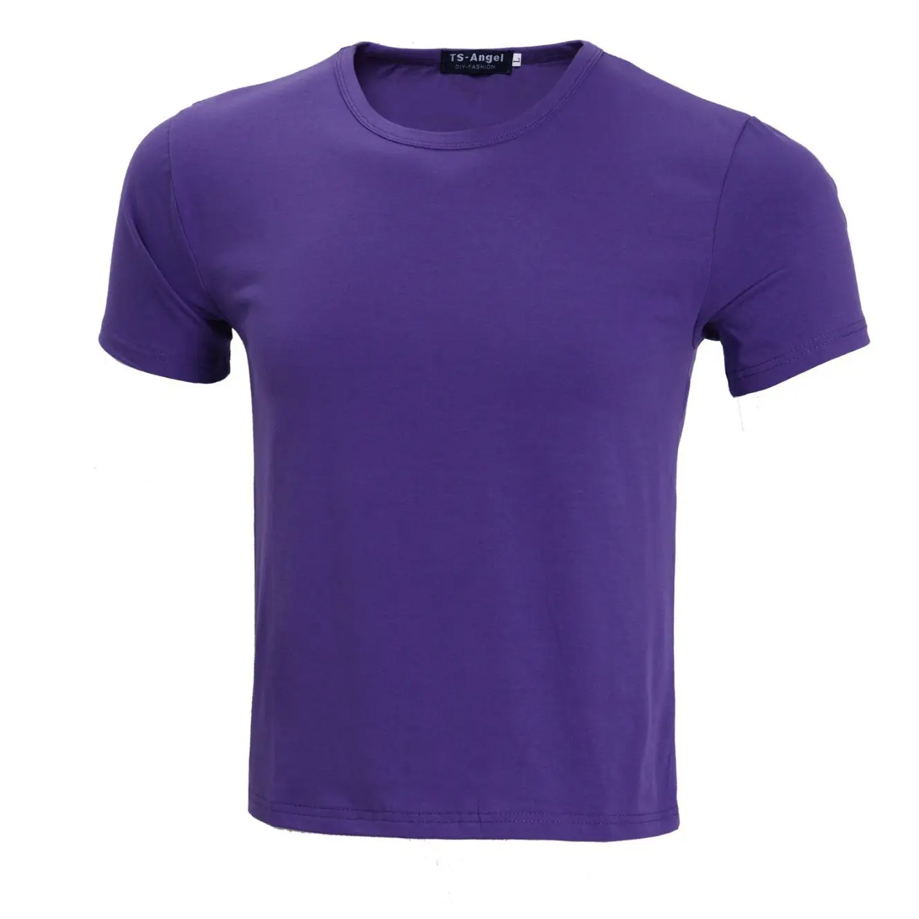 Men Grey Lycra T-Shirt Round Neck Summer
