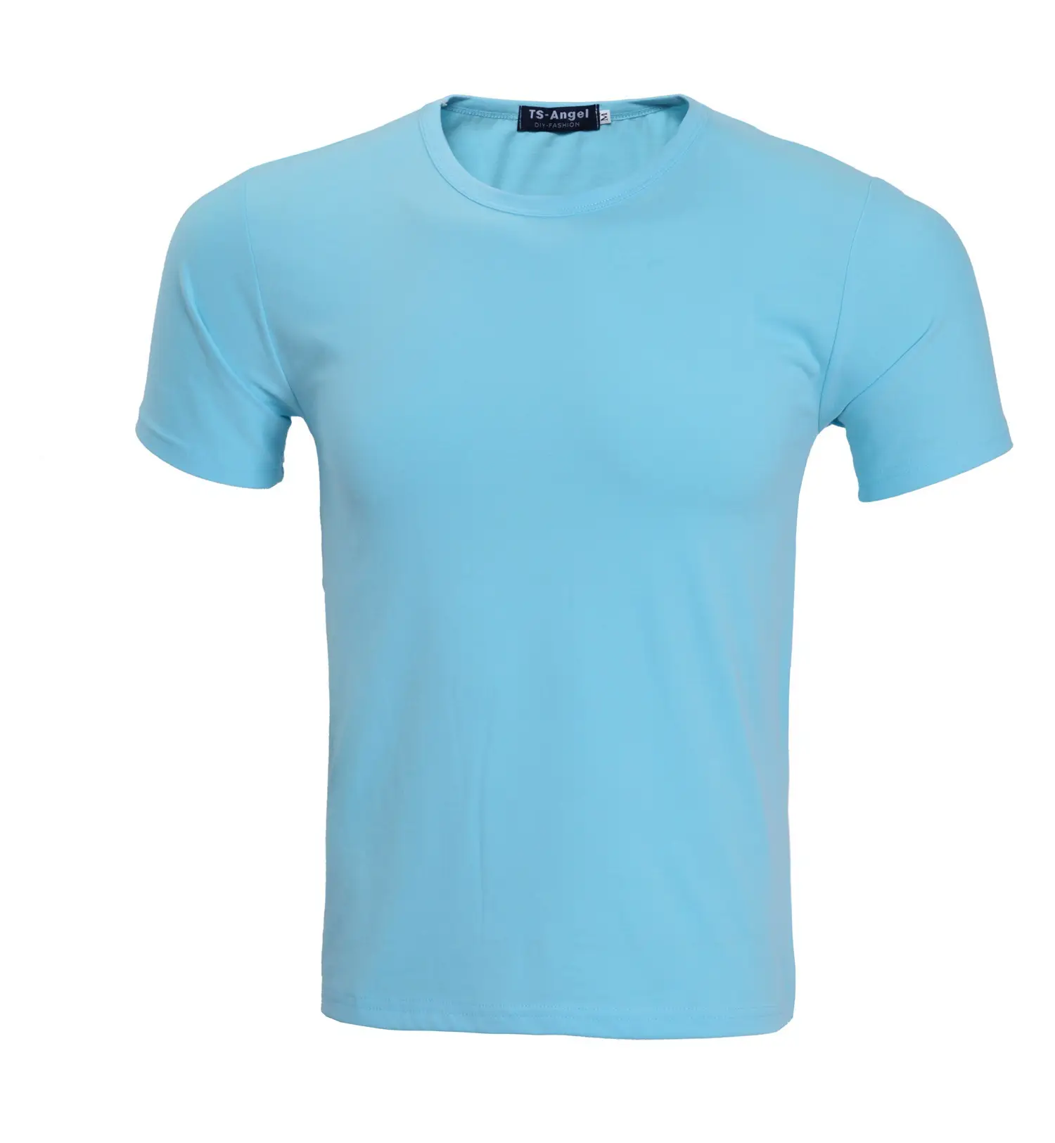 Men Grey Lycra T-Shirt Round Neck Summer