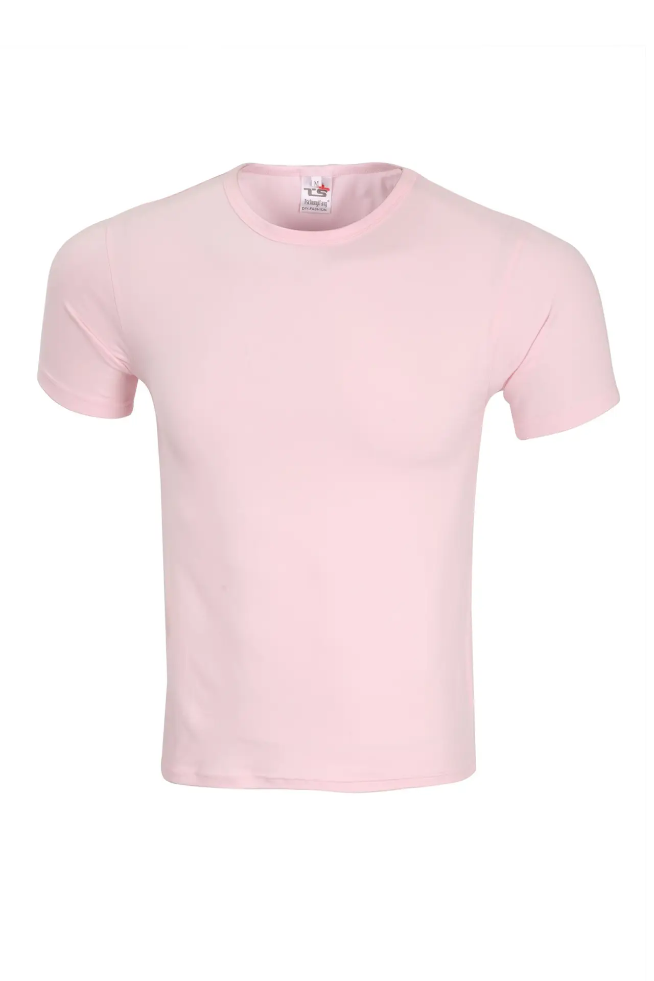 Men Grey Lycra T-Shirt Round Neck Summer
