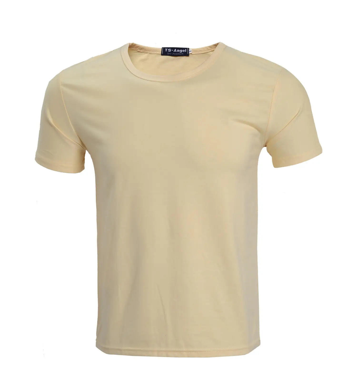 Men Grey Lycra T-Shirt Round Neck Summer