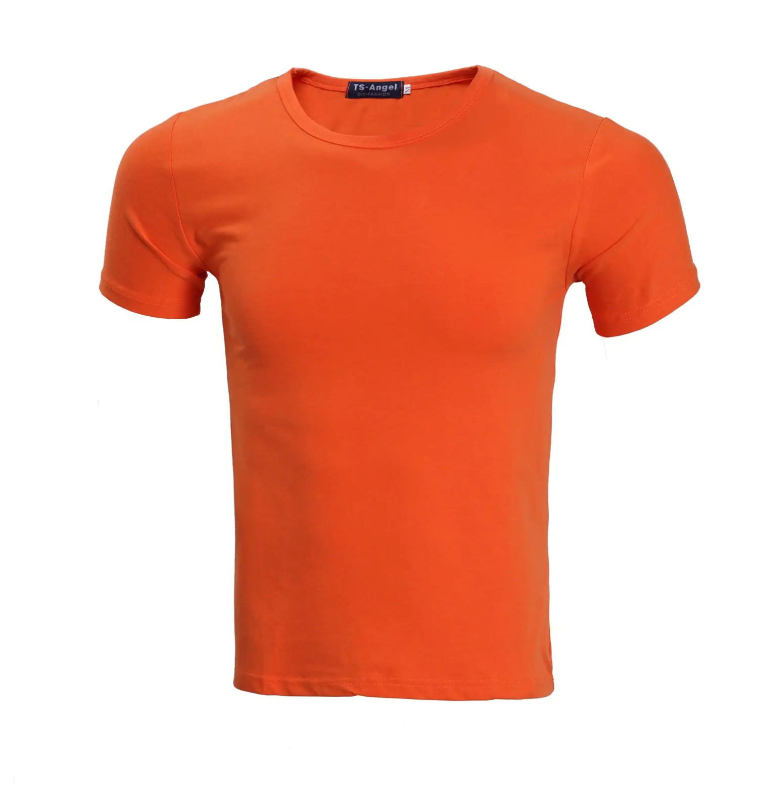 Men Grey Lycra T-Shirt Round Neck Summer