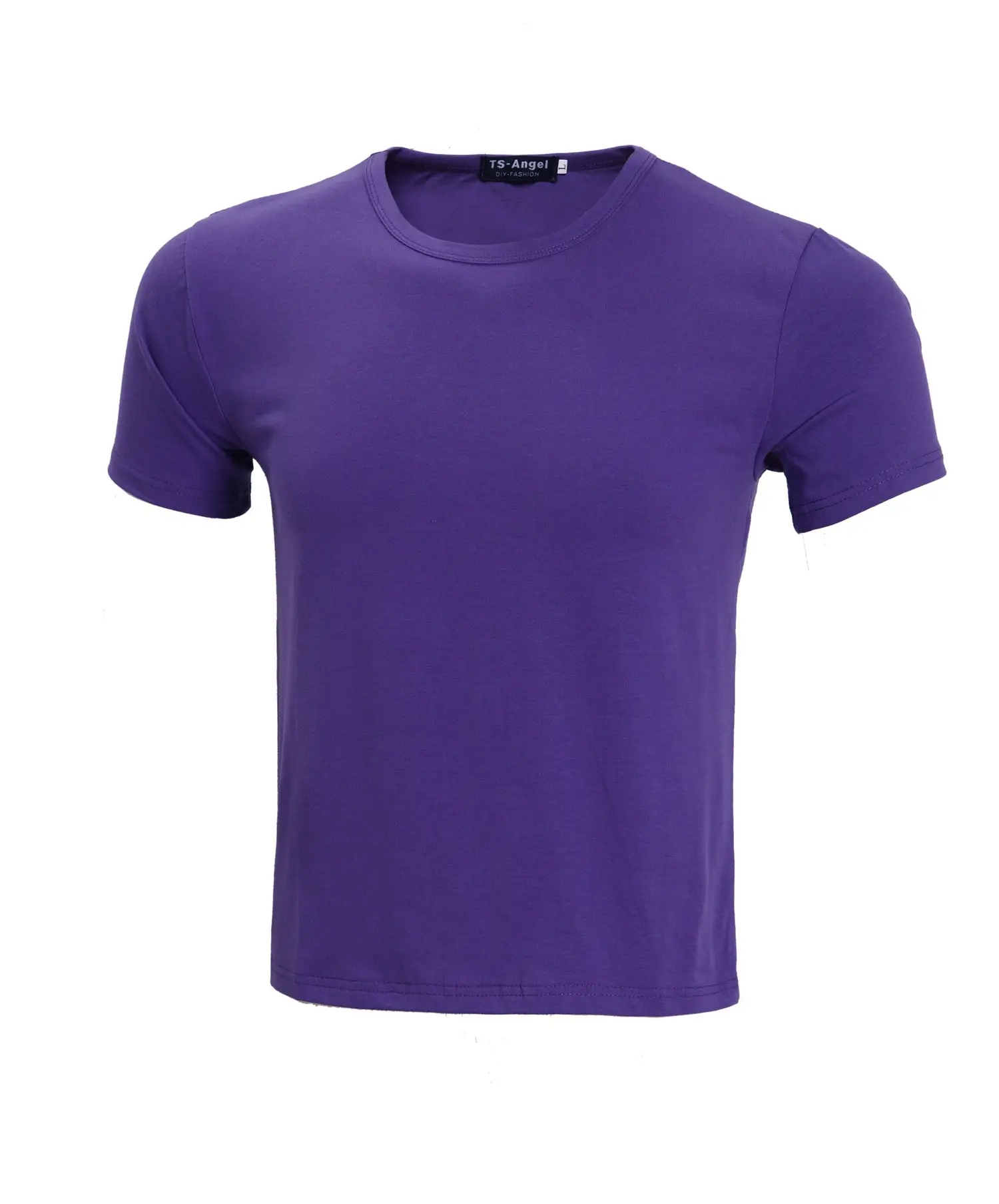 Men Grey Lycra T-Shirt Round Neck Summer