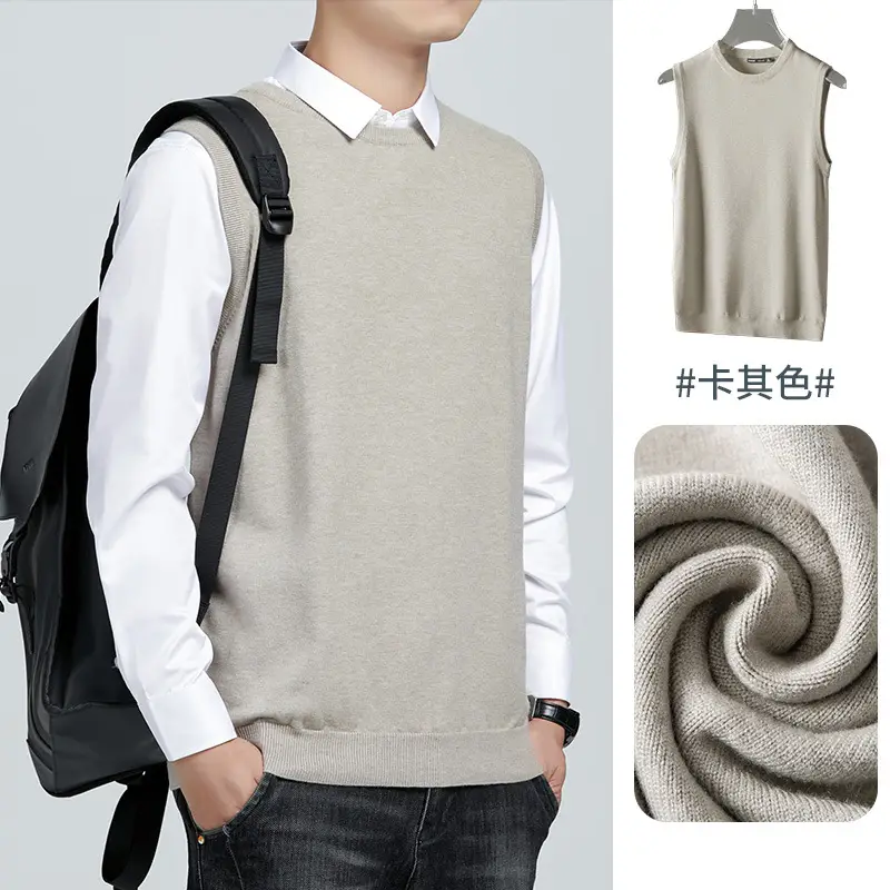 Men's Black Knit Vest with 7200 Test - Image 2