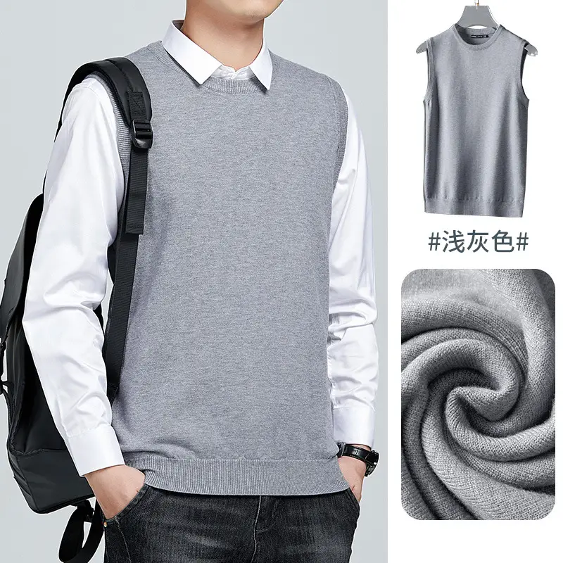 Men's Black Knit Vest with 7200 Test - Image 3