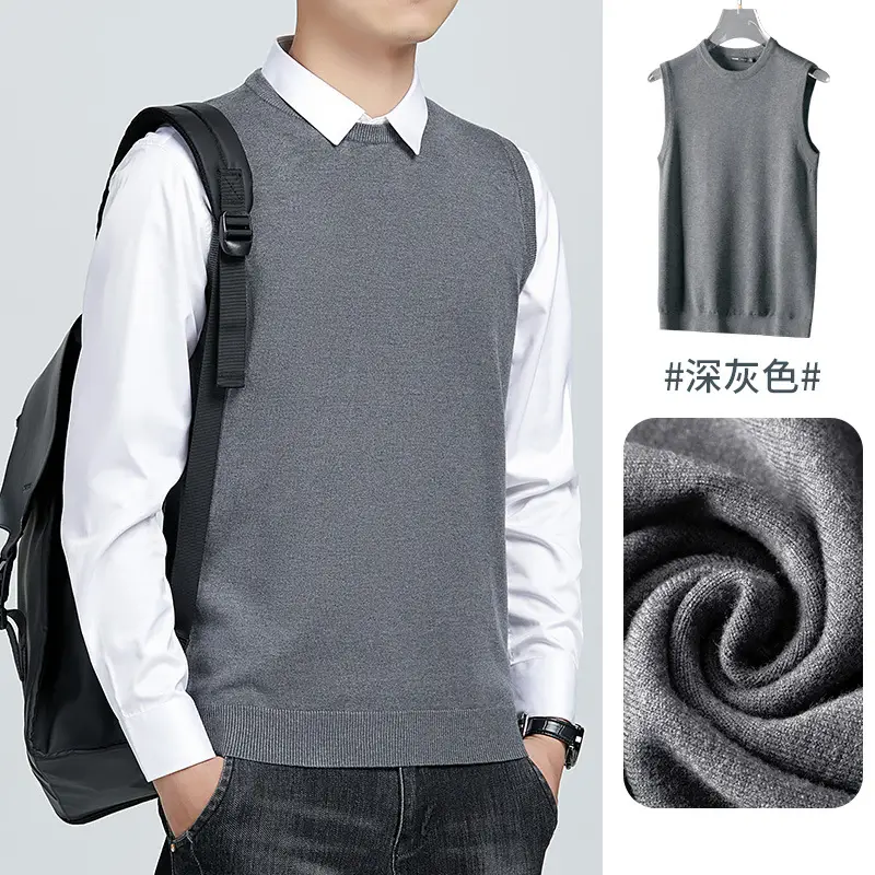 Men's Black Knit Vest with 7200 Test - Image 4