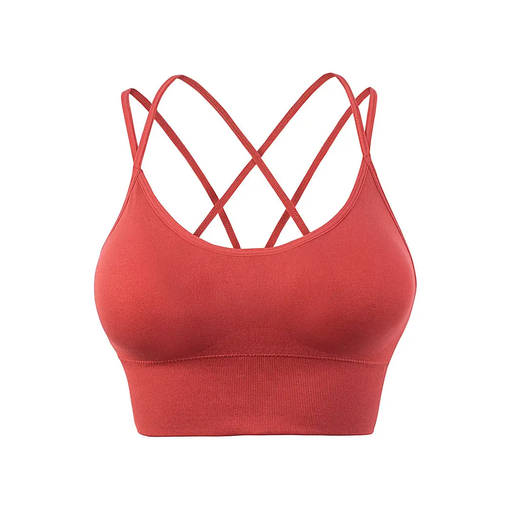 Plus Size European and American Wire-Free Thin Straps Beautiful Back Yoga Sports Bra Running Shock-Proof Quick-Drying Fitness Sports Bra for Women