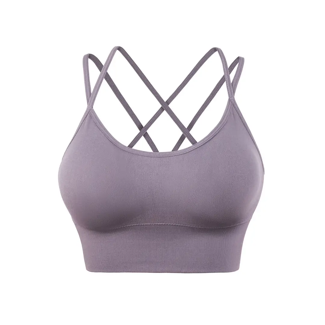 Plus Size European and American Wire-Free Thin Straps Beautiful Back Yoga Sports Bra Running Shock-Proof Quick-Drying Fitness Sports Bra for Women