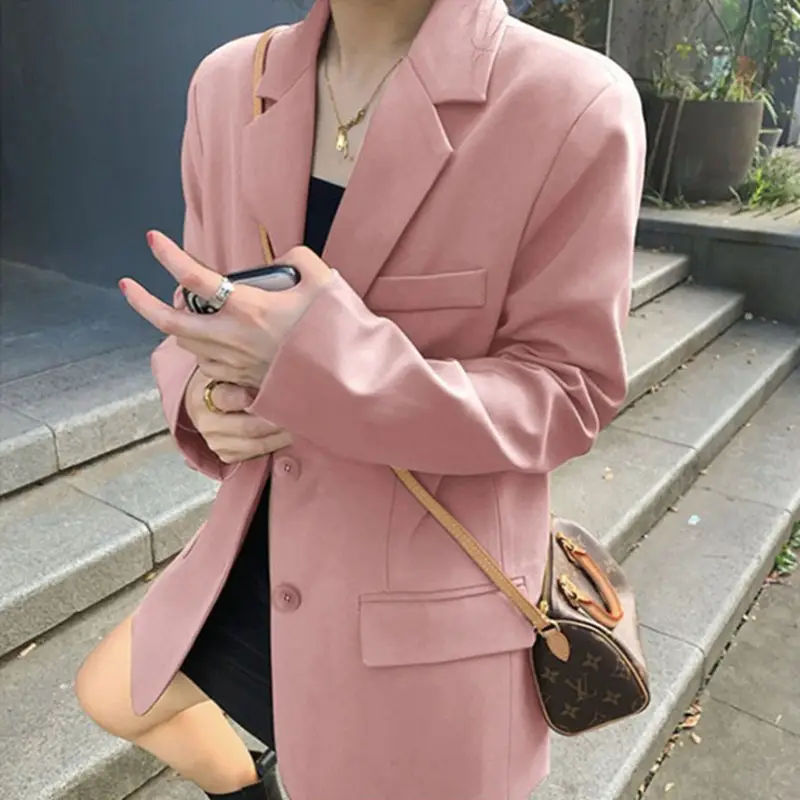 Women's Blazer 2026 Spring Autumn Brown Loose Suit - Image 9