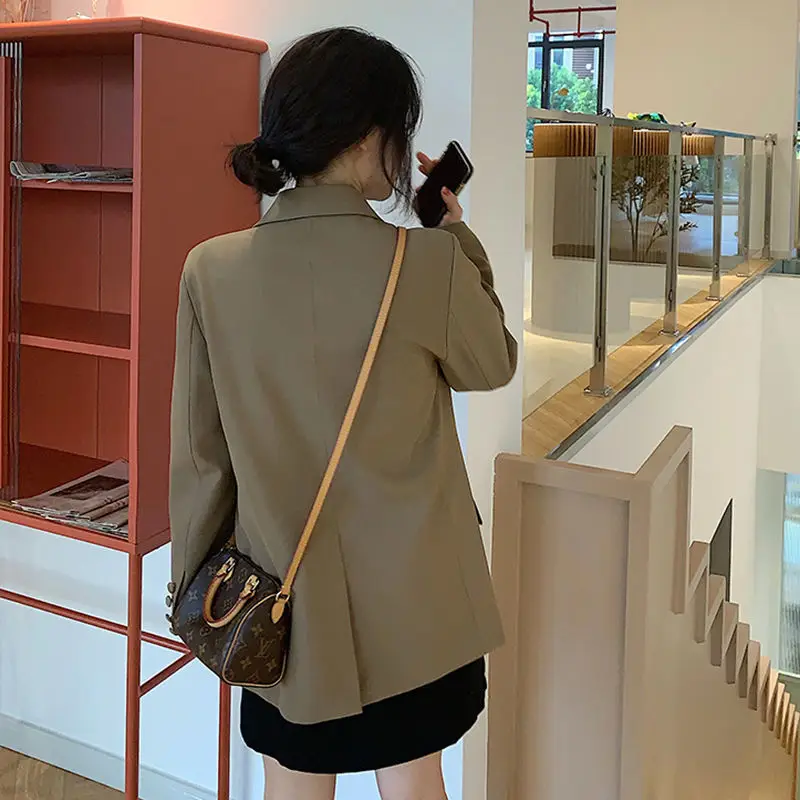 Women's Blazer 2026 Spring Autumn Brown Loose Suit - Image 10