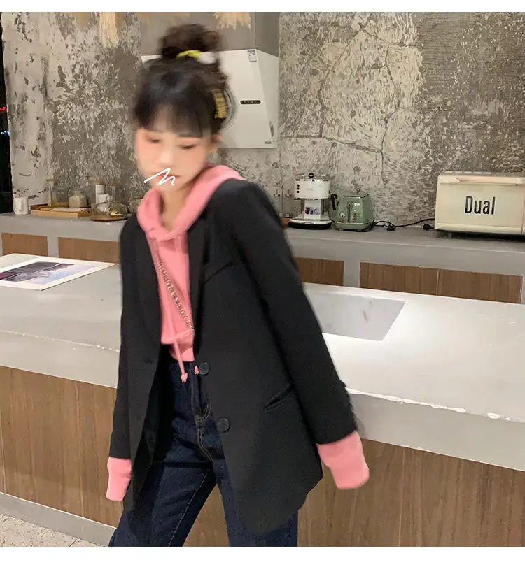 Women's Blazer 2026 Spring Autumn Brown Loose Suit — feature 17