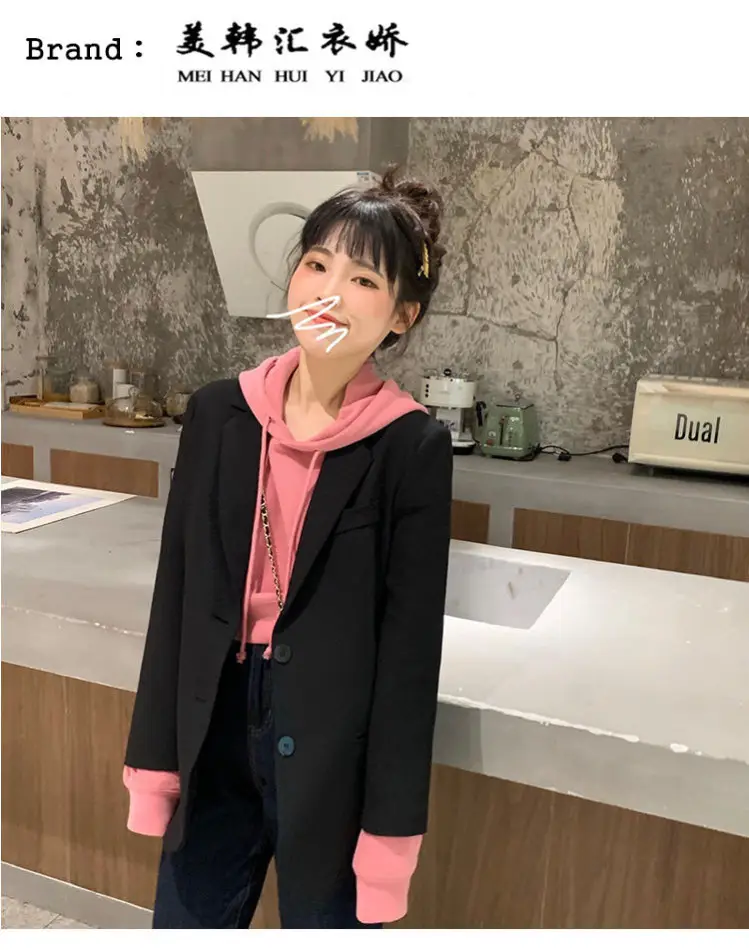 Women's Blazer 2026 Spring Autumn Brown Loose Suit — feature 19