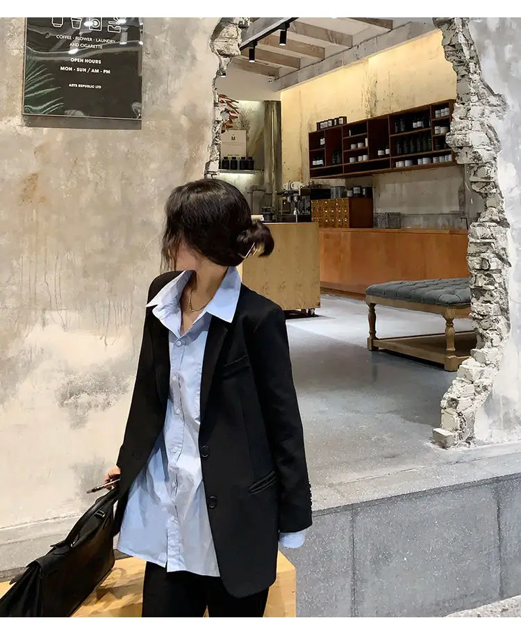 Women's Blazer 2026 Spring Autumn Brown Loose Suit — feature 22