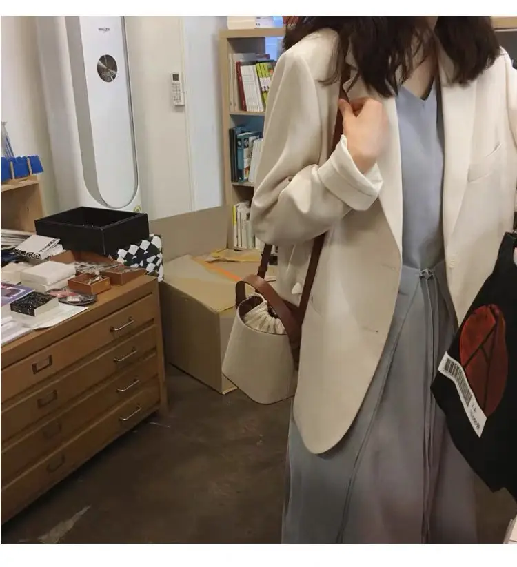 Women's Blazer 2026 Spring Autumn Brown Loose Suit — feature 23