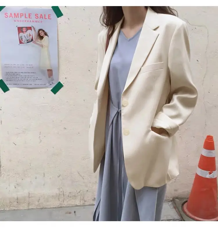 Women's Blazer 2026 Spring Autumn Brown Loose Suit — feature 24