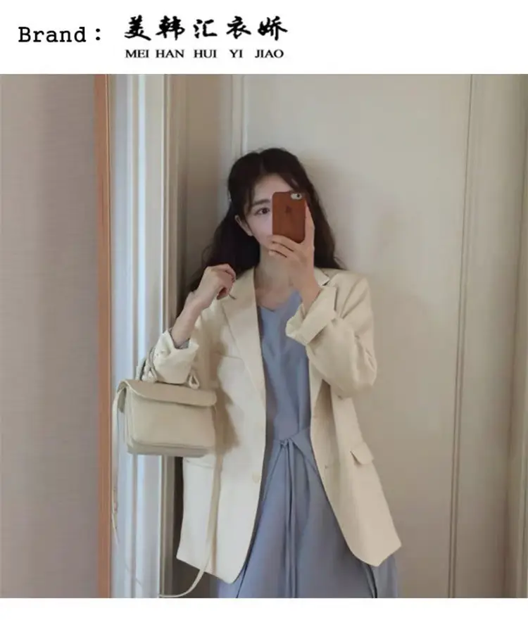 Women's Blazer 2026 Spring Autumn Brown Loose Suit — feature 25