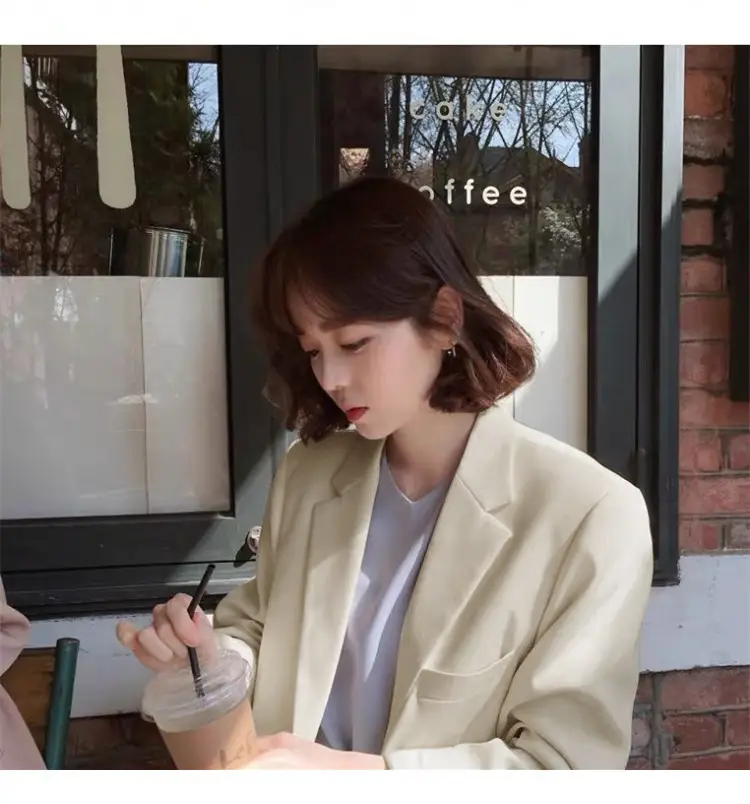 Women's Blazer 2026 Spring Autumn Brown Loose Suit — feature 26