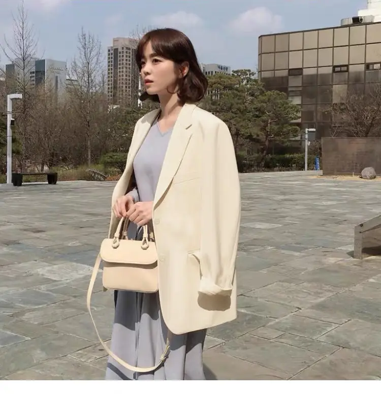 Women's Blazer 2026 Spring Autumn Brown Loose Suit — feature 27