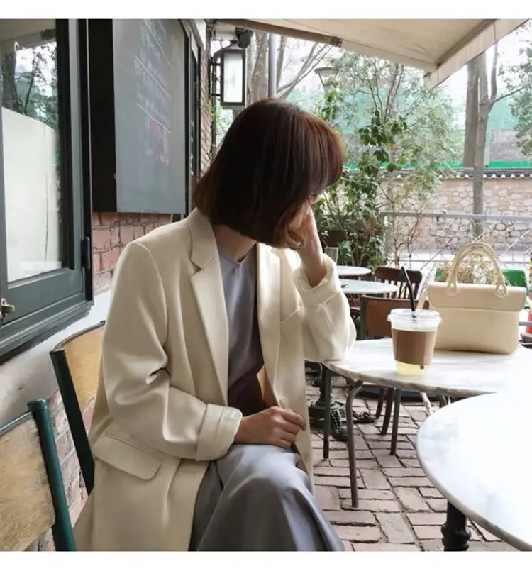 Women's Blazer 2026 Spring Autumn Brown Loose Suit — feature 28