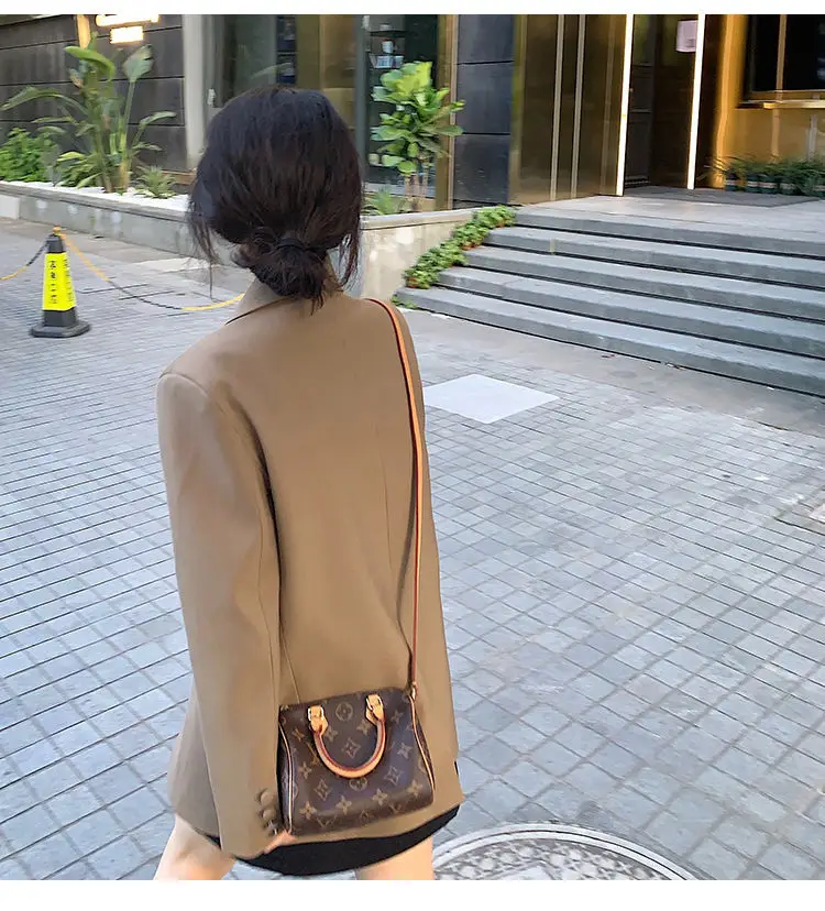 Women's Blazer 2026 Spring Autumn Brown Loose Suit — feature 3