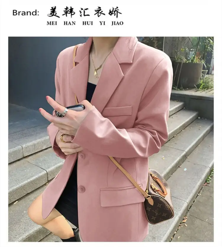 Women's Blazer 2026 Spring Autumn Brown Loose Suit — feature 30