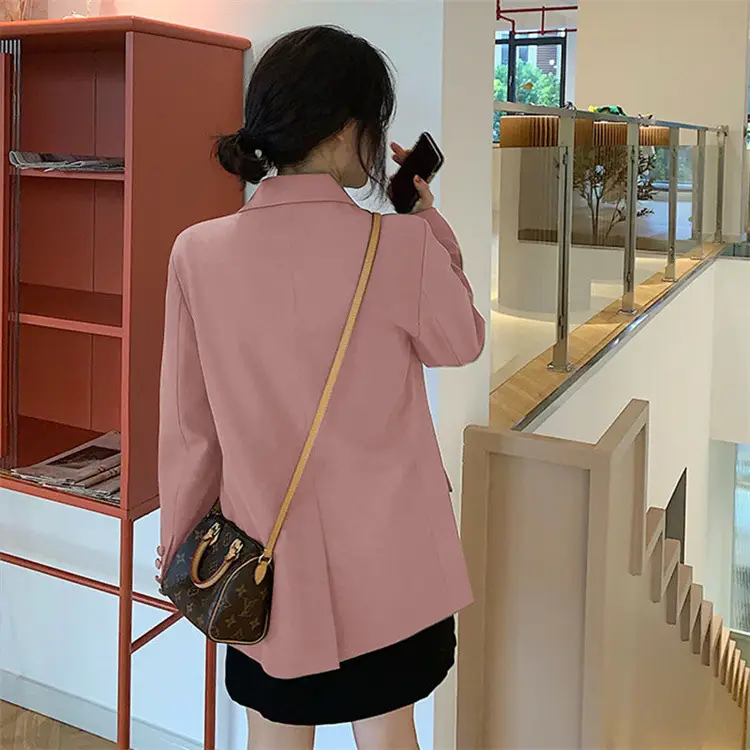Women's Blazer 2026 Spring Autumn Brown Loose Suit — feature 33