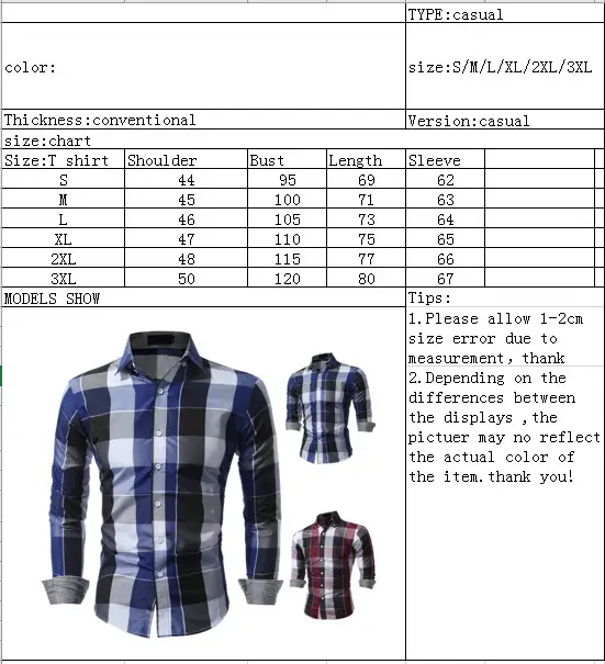 2025 Long Sleeve Plaid Men's Shirt European Size — feature 2