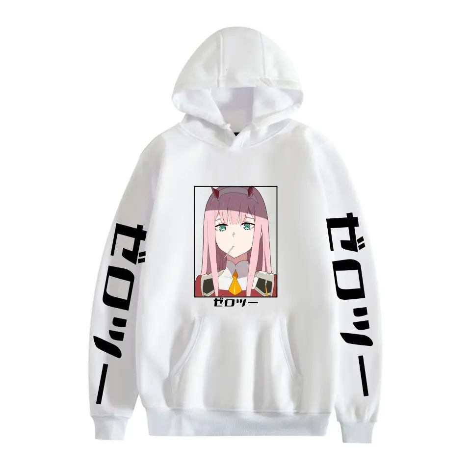 Zero Two Darling Hoodie Black Casual Wear - Image 2