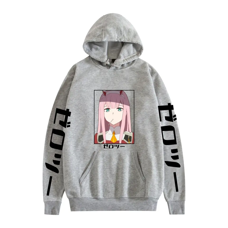 Zero Two Darling Hoodie Black Casual Wear - Image 3