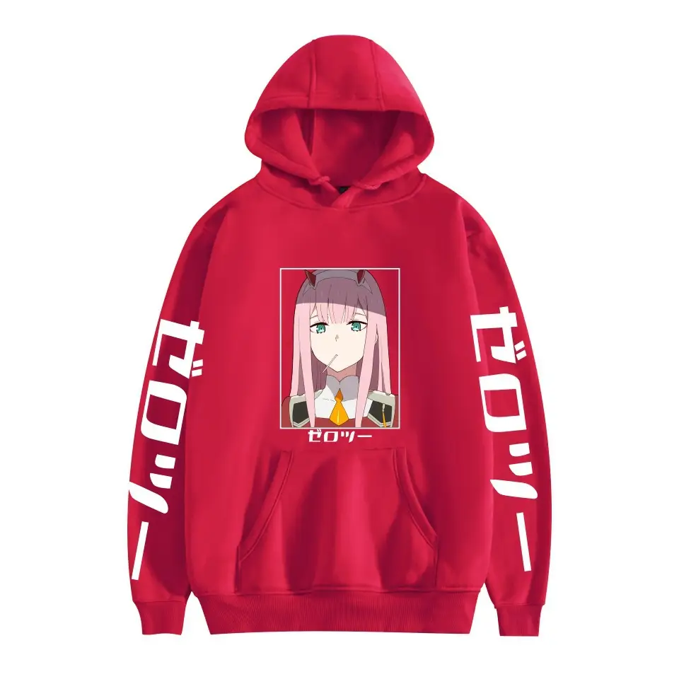 Zero Two Darling Hoodie Black Casual Wear - Image 6