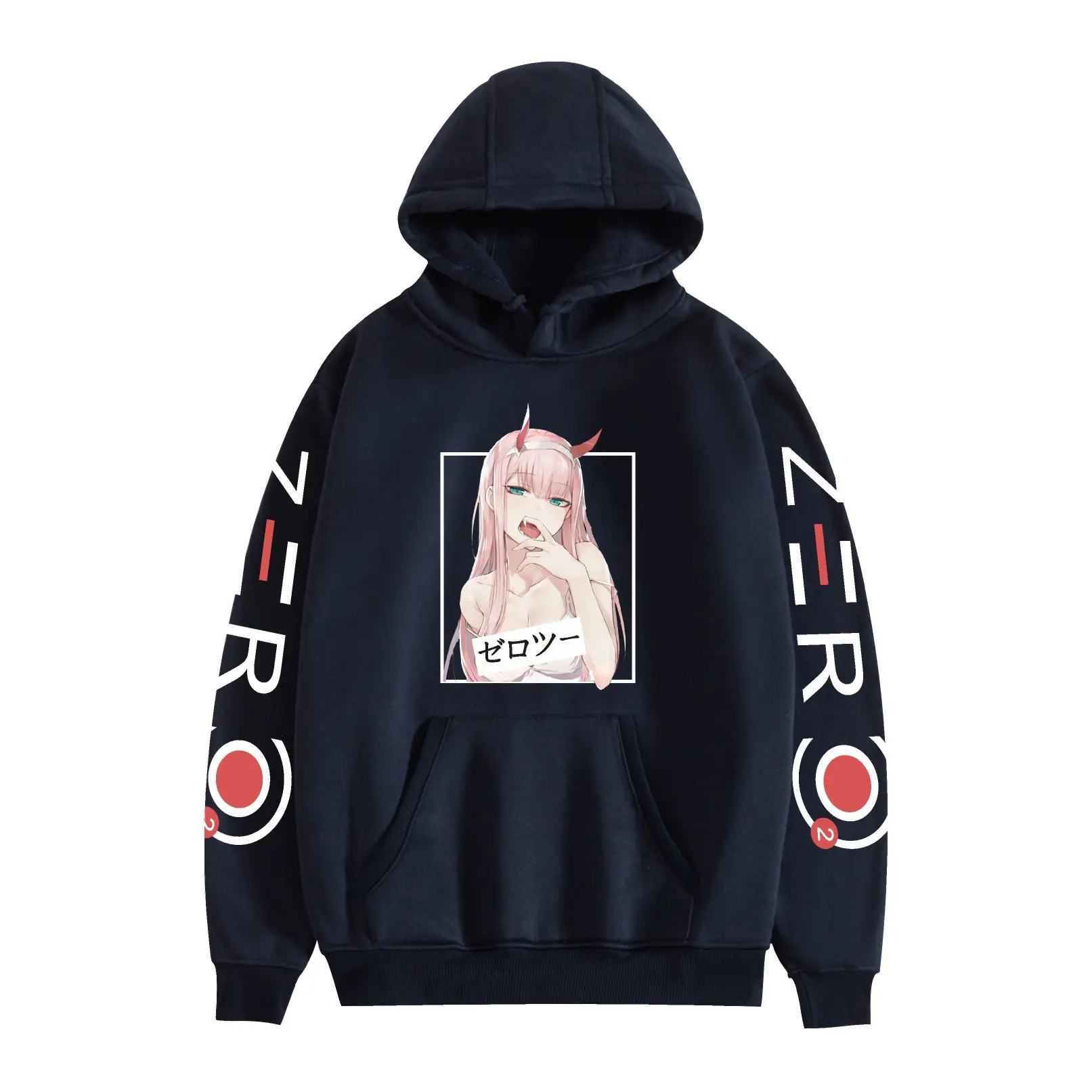 Zero Two Darling Hoodie Black Casual Wear - Image 10
