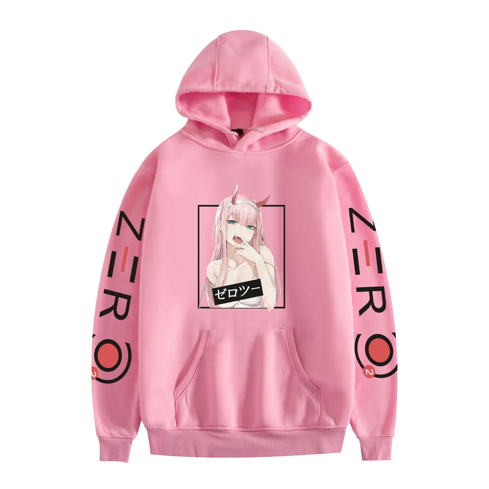 Zero Two Darling Hoodie Black Casual Wear - Image 11