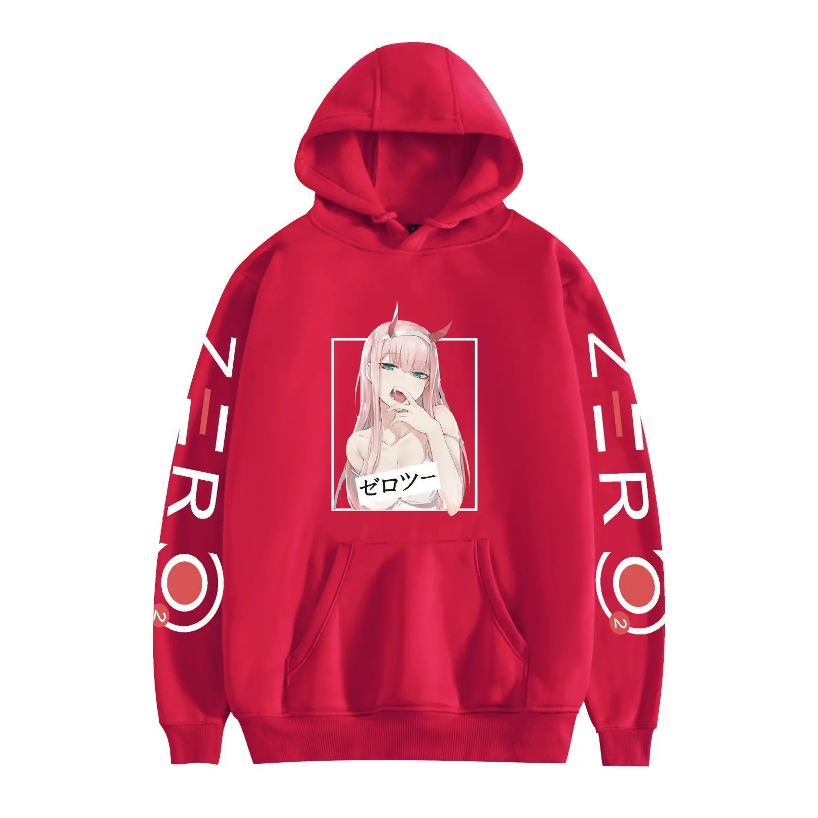Zero Two Darling Hoodie Black Casual Wear - Image 12