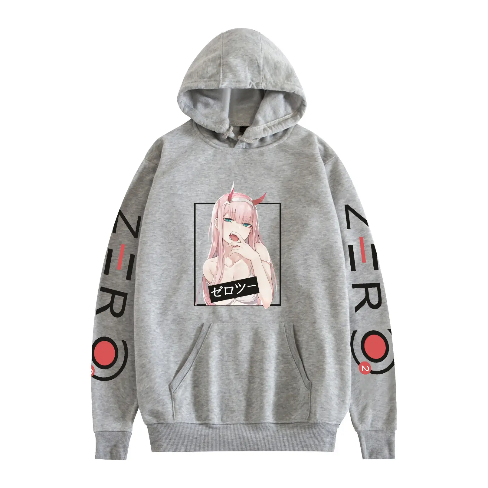 Zero Two Darling Hoodie Black Casual Wear - Image 9