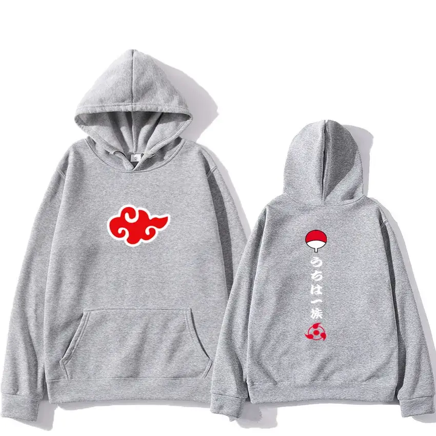 Men's Black Naruto Sasuke Hoodie Set Autumn Winter - Image 16